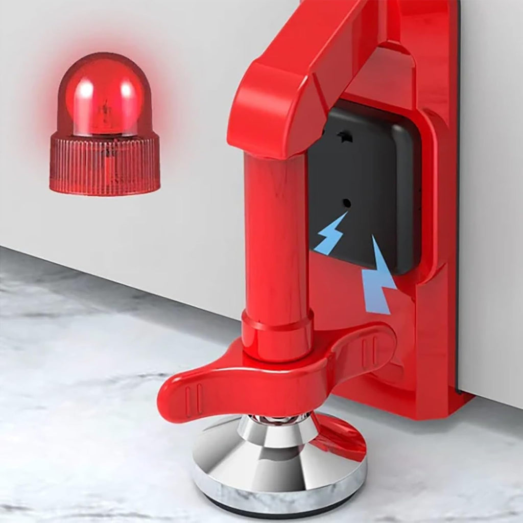Security Door Jammer Door Stoppers, Portable Door Lock, Travel anti Theft Door Blocker, Apartment Safety Protection, Anti-Slip Door Lockdown Security Device for Home Bedroom Hotel Bar (Red)