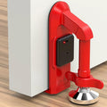 Security Door Jammer Door Stoppers, Portable Door Lock, Travel anti Theft Door Blocker, Apartment Safety Protection, Anti-Slip Door Lockdown Security Device for Home Bedroom Hotel Bar (Red)