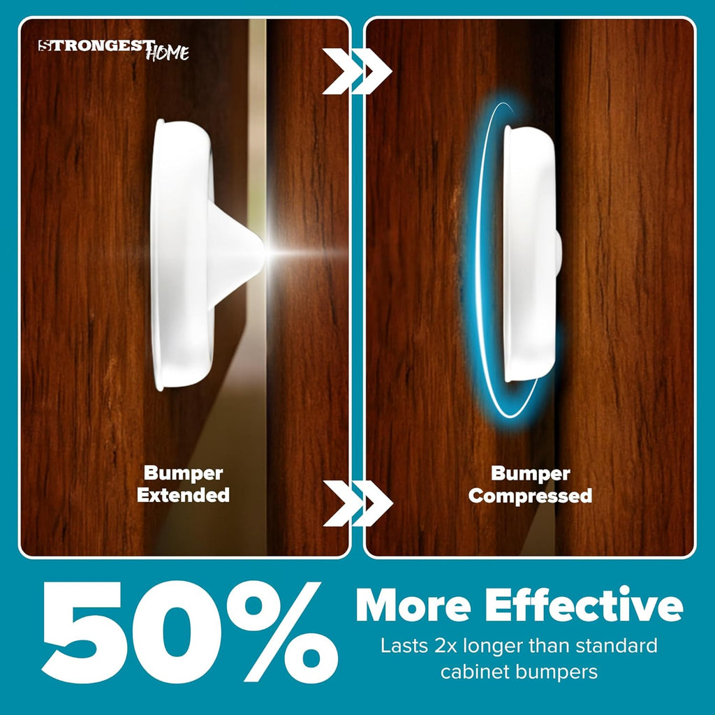 Cabinet Door Bumpers – 200 Pack Clear Rubber Bumpers Self-Adhesive for Cabinets, Drawers & Furniture – Soft Cabinet Stoppers for Quiet Close & Surface Protection – 0.5" X 0.2"