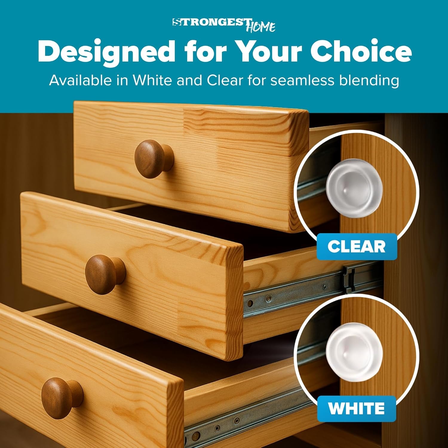 Cabinet Door Bumpers – 200 Pack Clear Rubber Bumpers Self-Adhesive for Cabinets, Drawers & Furniture – Soft Cabinet Stoppers for Quiet Close & Surface Protection – 0.5" X 0.2"